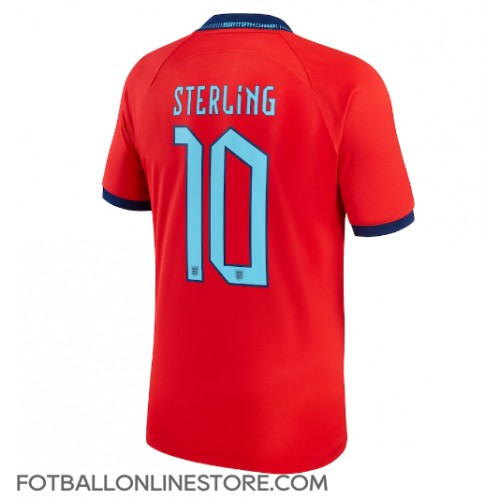 Billige England Raheem Sterling #10 Bortetrøye VM 2022 Kortermet